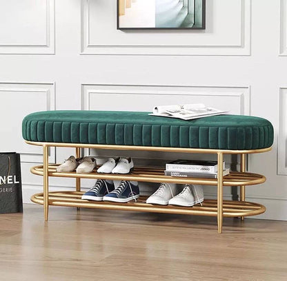 Bench Footstool with shoes Rack