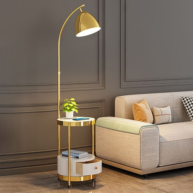 Nivo Side Table Floor Lamp with Drawer