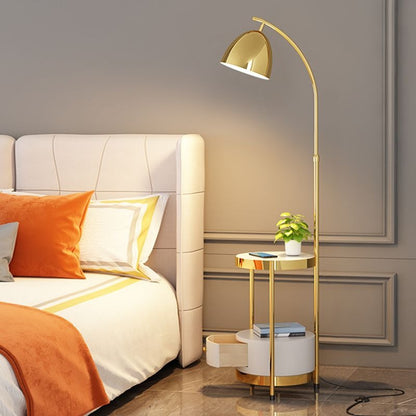 Nivo Side Table Floor Lamp with Drawer