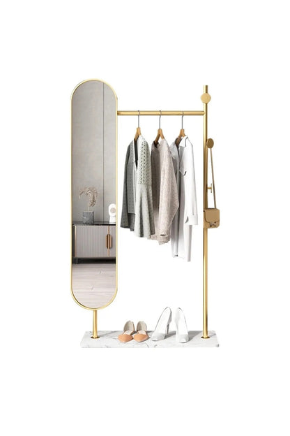 Clothes Rack With Oval Mirror