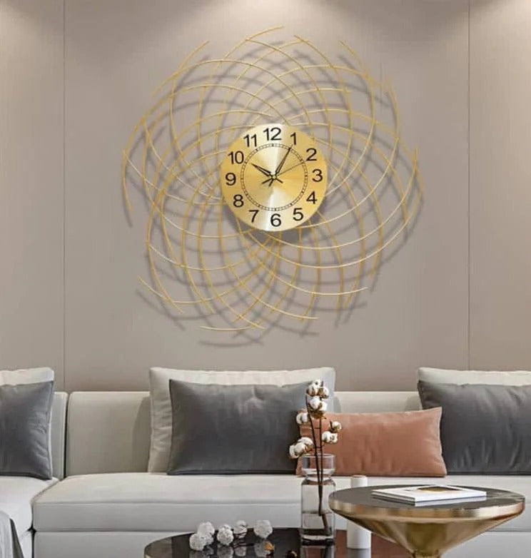 Light Luxury Hanging golden wall clock