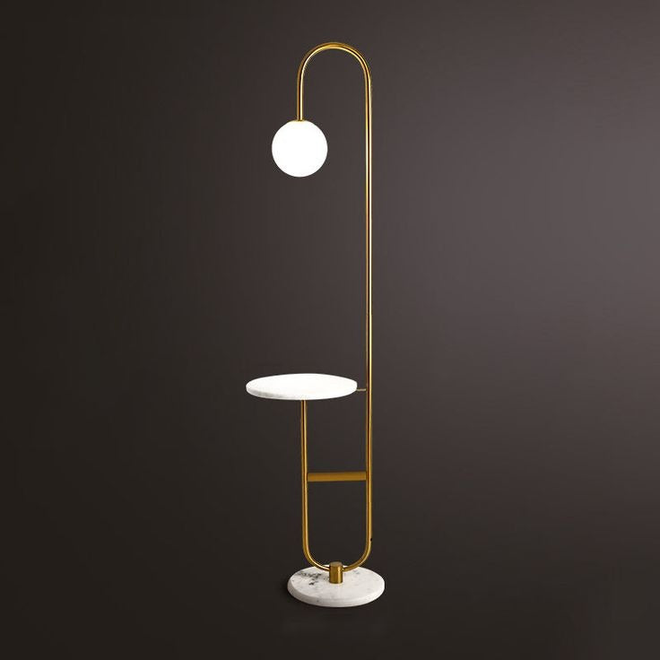 Marble Base Modern Arc Floor Lamp