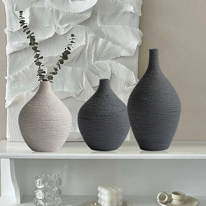 Narrow Mouthed Ceramic Vase Set