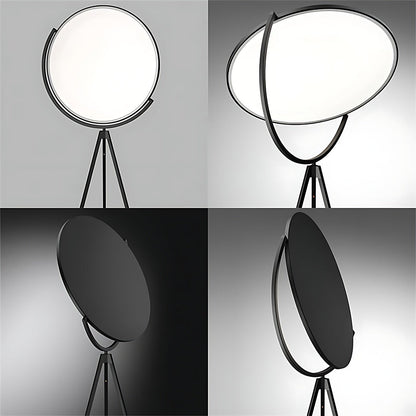 Round Adjustable LED Tripod Floor Lamp