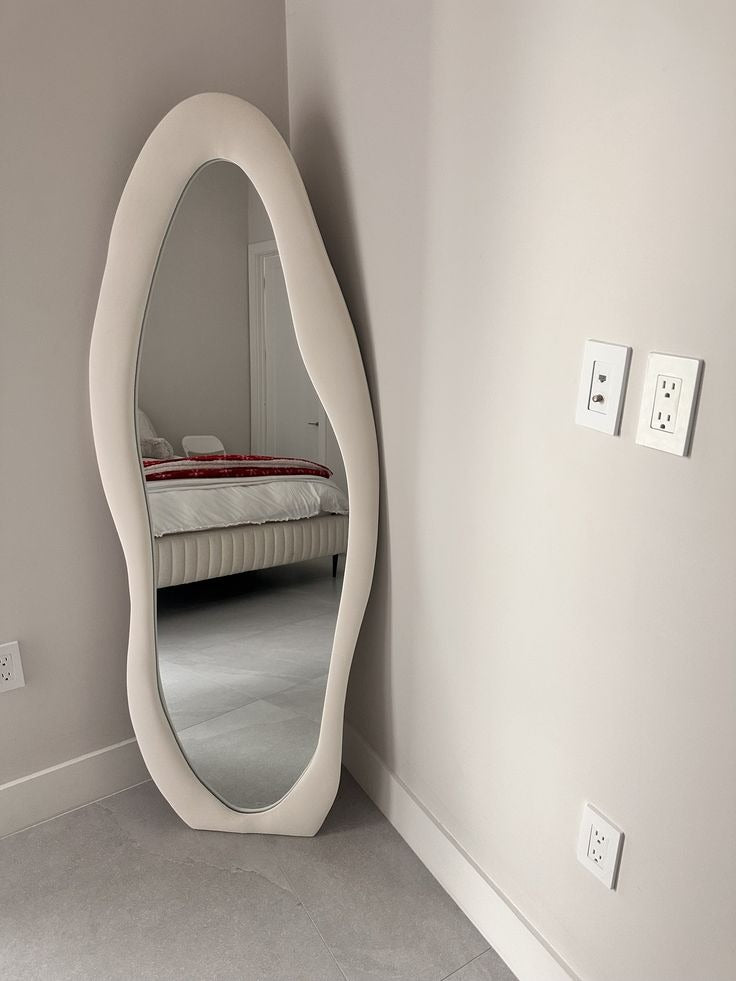 Cloudy shape Mirror luxury fabric frame