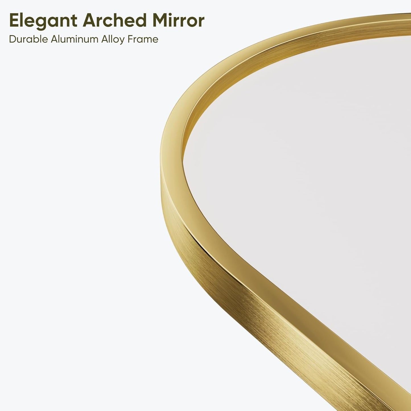 Full Lingth Arched Floor Mirror Gold frame