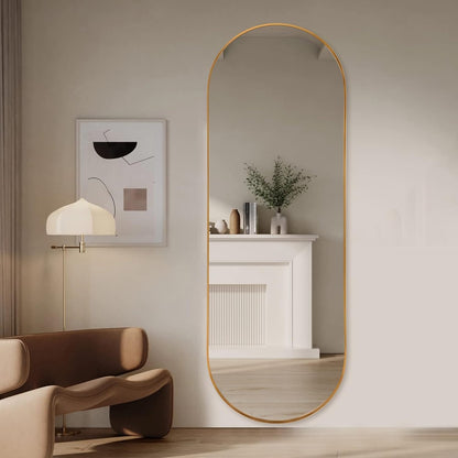 Oval Wall Mirror Gold Frame