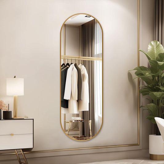 Oval Wall Mirror Gold Frame