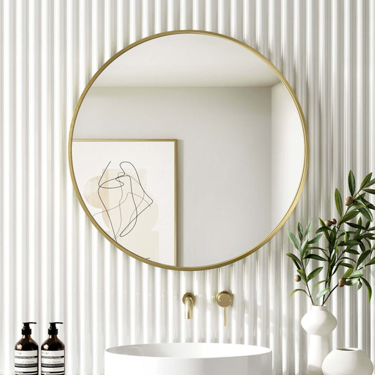 Round Wall Mirror Gold