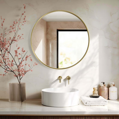 Round Wall Mirror Gold