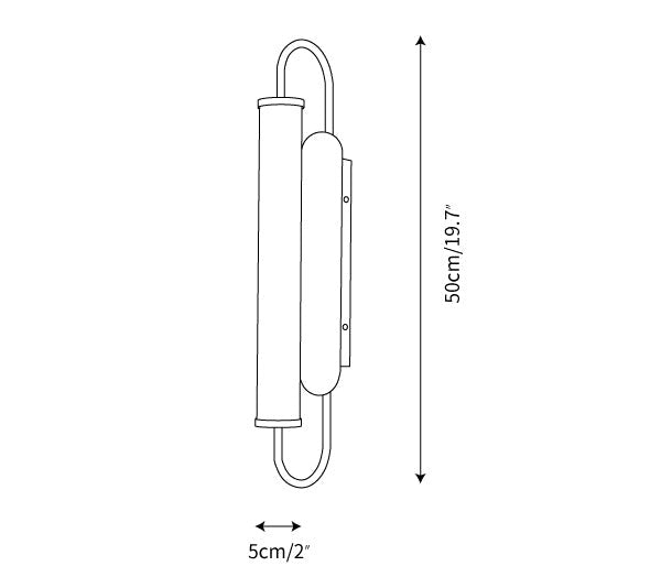 Acrylic Cylinder Strip LED Sconce Wall Lamp