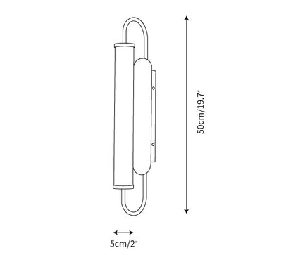 Acrylic Cylinder Strip LED Sconce Wall Lamp