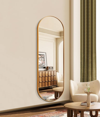 Oval Wall Mirror Gold Frame