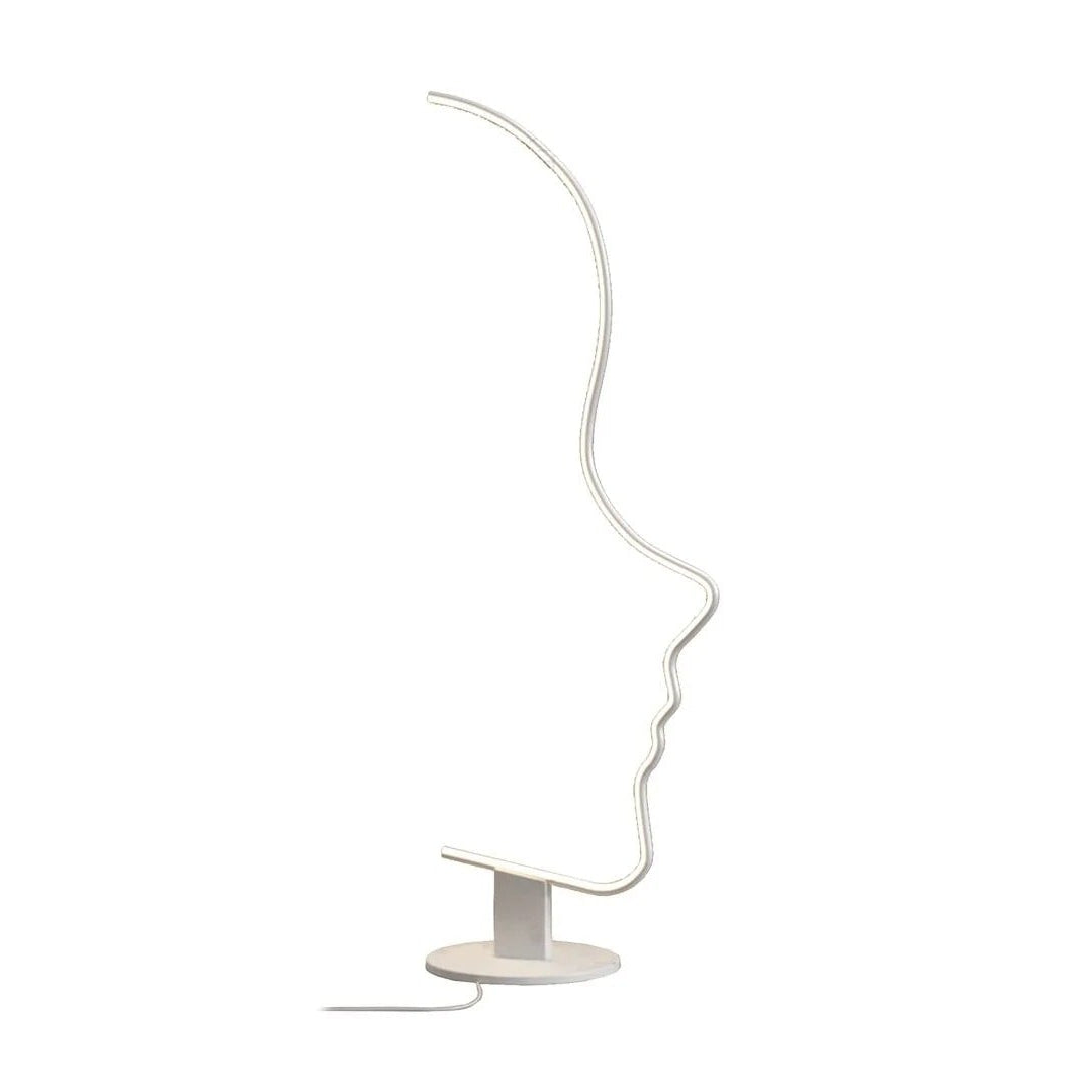 Modern  Human Face LED Floor Lamp White