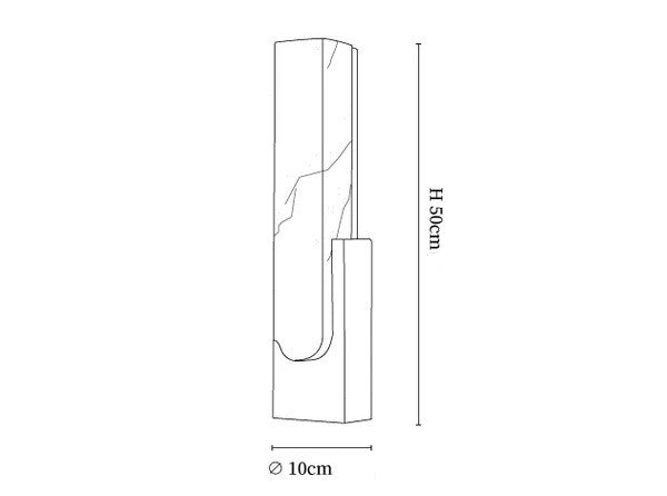 مصباح حائط من الرخام الطبيعي على شكل ظل القمر