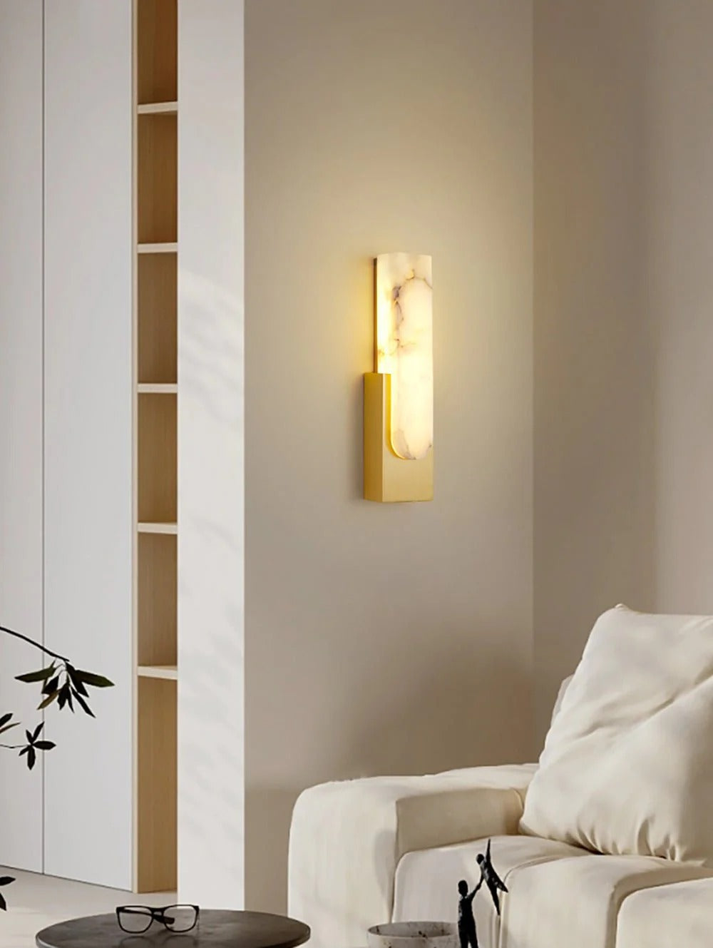 Moonshade Natural Marble Sconce Wall Lamp