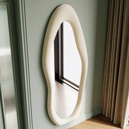 Cloudy shape Mirror luxury fabric frame