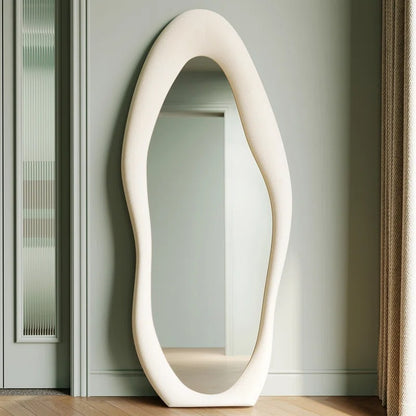 Cloudy shape Mirror luxury fabric frame