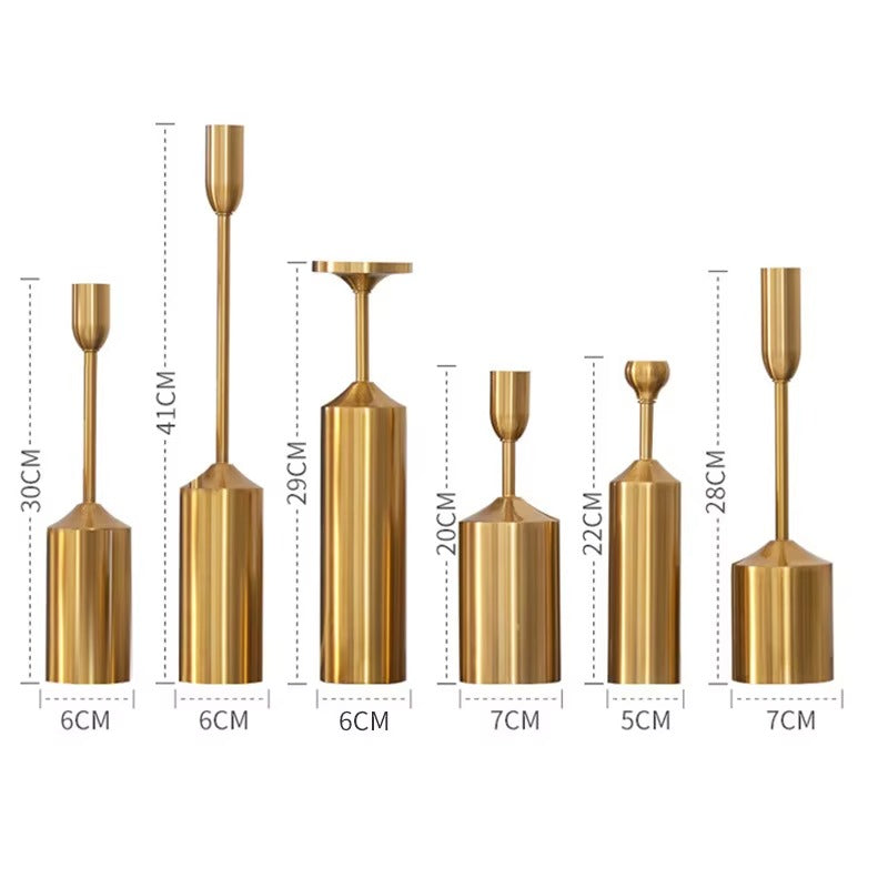 Gold Candles holder set