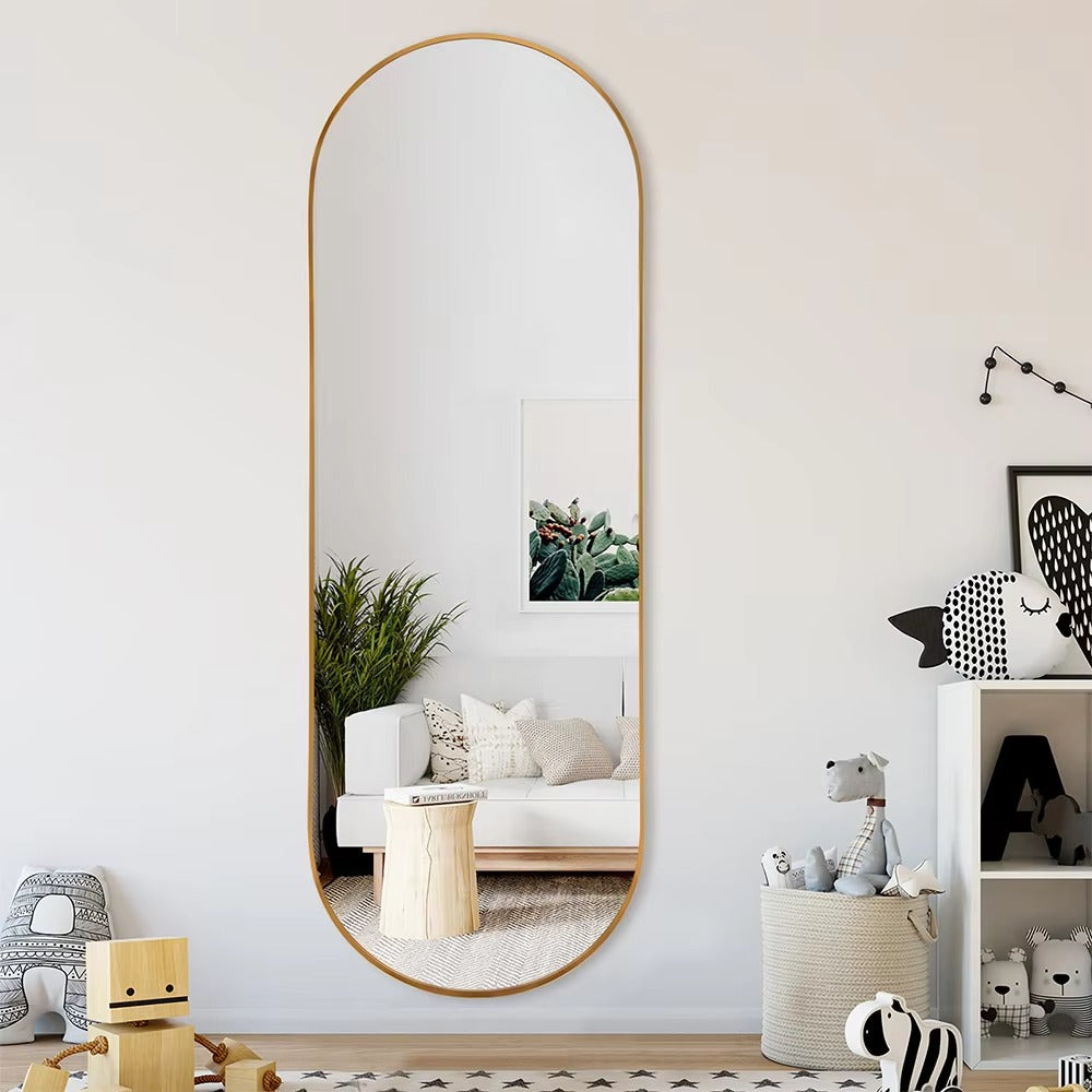 Oval Wall Mirror Gold Frame