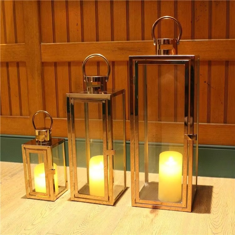 Elegance  Metal Lantern set