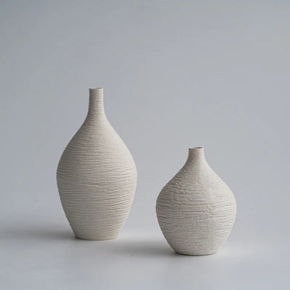 Narrow Mouthed Ceramic Vase Set