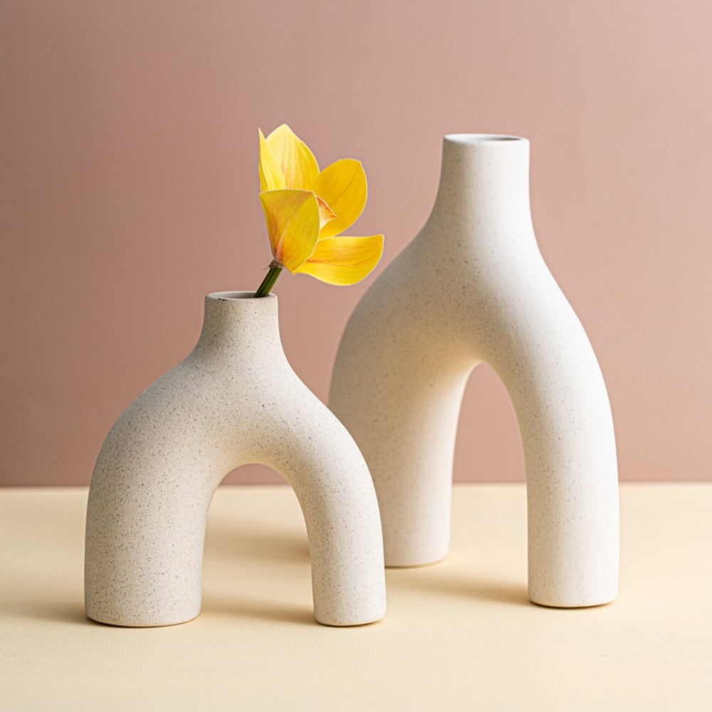 Serenity Curve Ceramic Vase Set