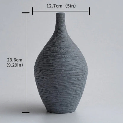 Narrow Mouthed Ceramic Vase Set