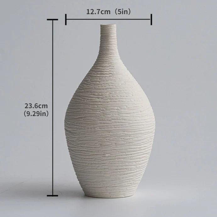 Narrow Mouthed Ceramic Vase Set