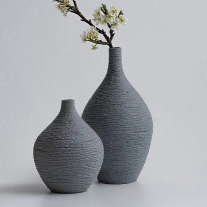 Narrow Mouthed Ceramic Vase Set