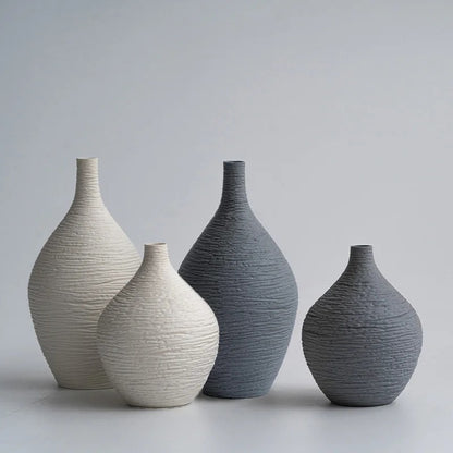 Narrow Mouthed Ceramic Vase Set