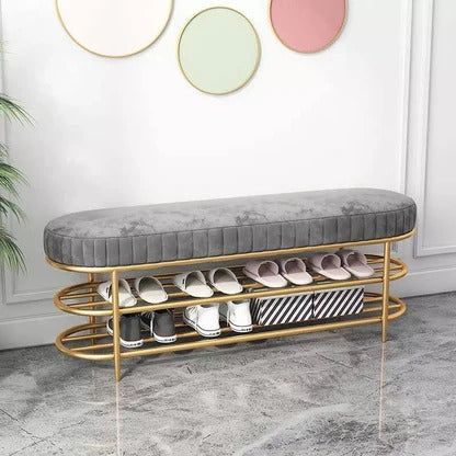 Bench Footstool with shoes Rack