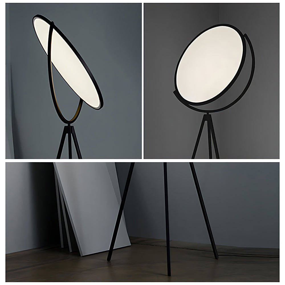 Round Adjustable LED Tripod Floor Lamp