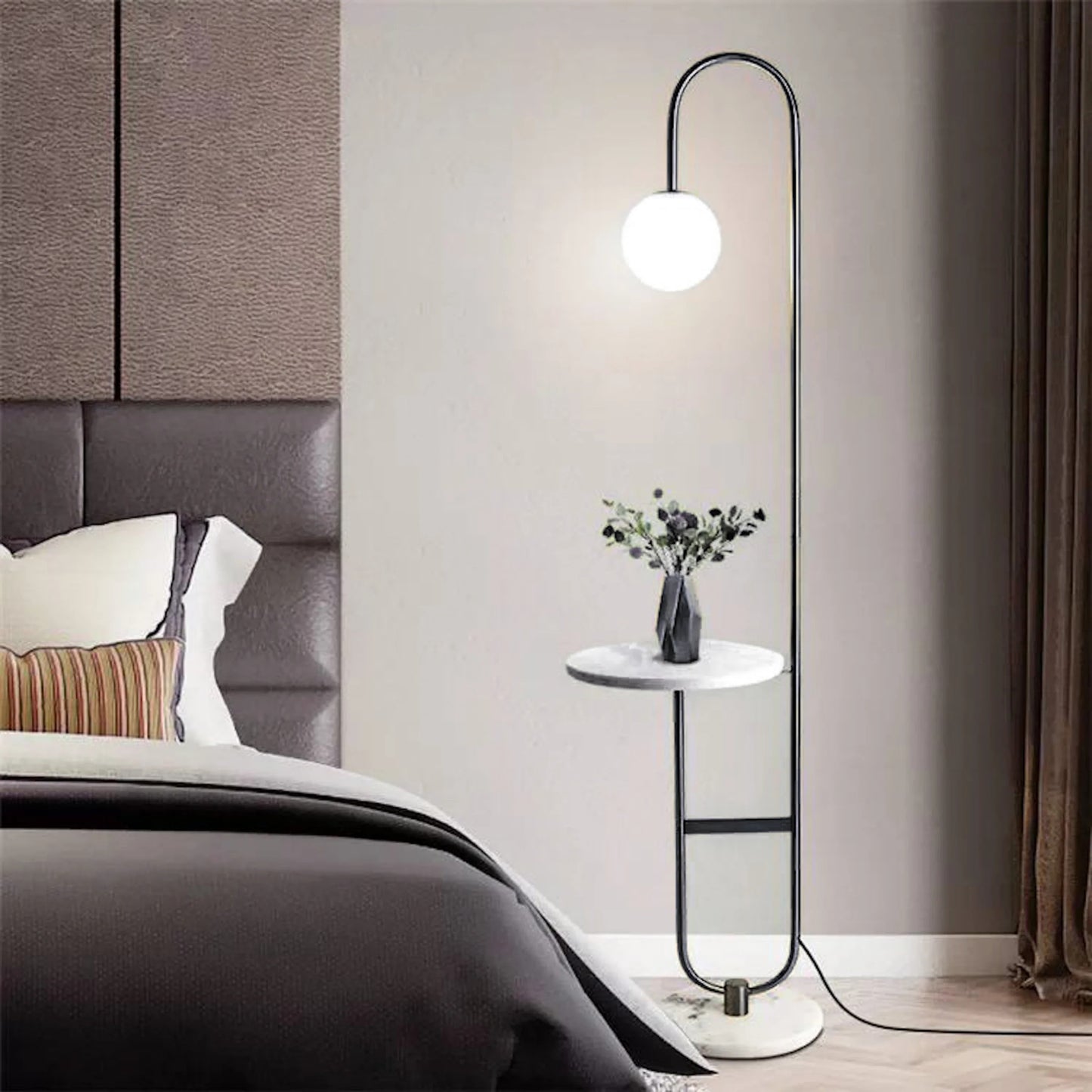 Marble Base Modern Arc Floor Lamp