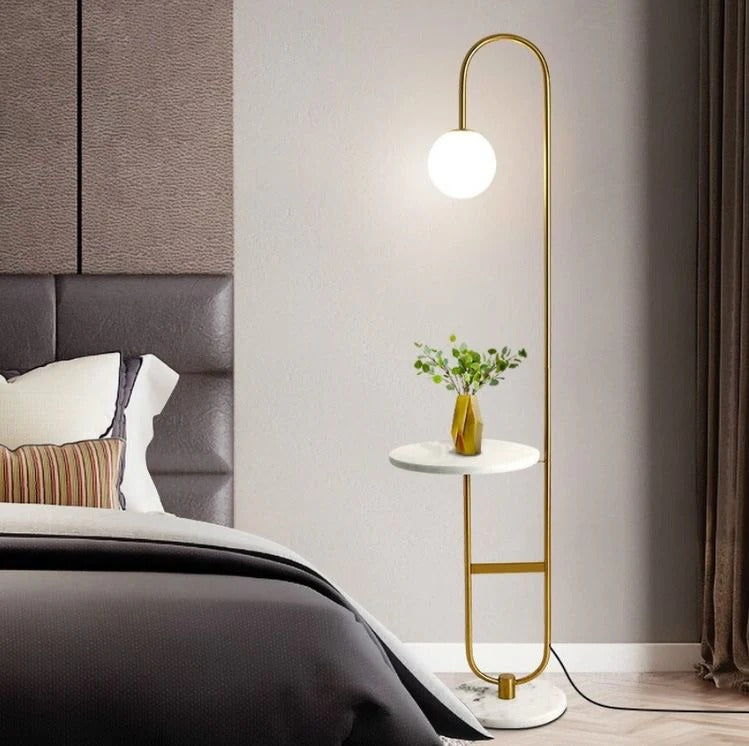 Marble Base Modern Arc Floor Lamp