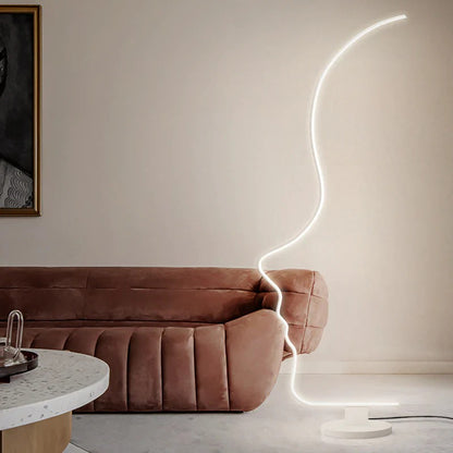 Modern  Human Face LED Floor Lamp White