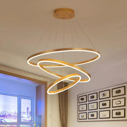 Modern Three LED Rings Chandelier