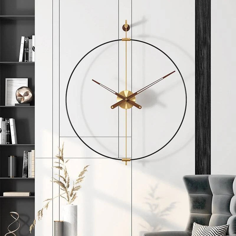 Modern wall clock metal skewers