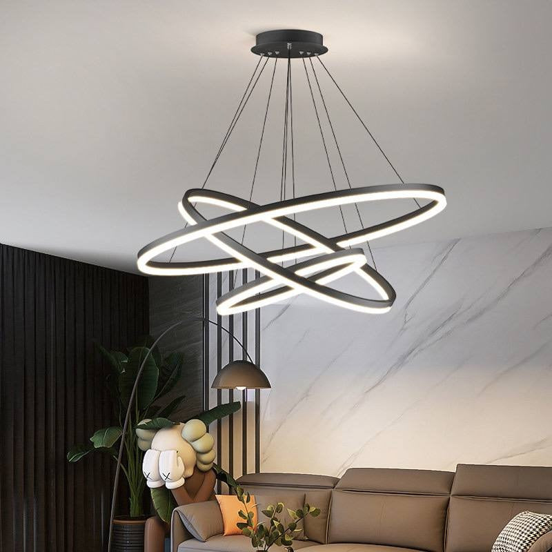 Modern Three LED Rings Chandelier