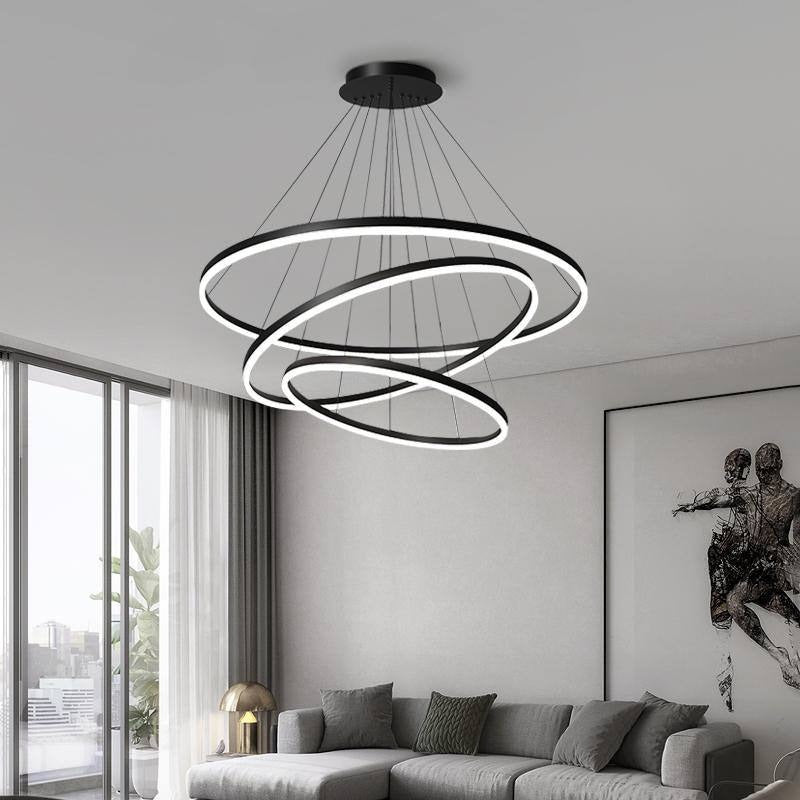 Modern Three LED Rings Chandelier